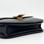 Celine Classic Box Medium Shoulder Bag Black Leather — view 7