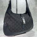 Gucci GG Shoulder Bag Jackie Black Leather