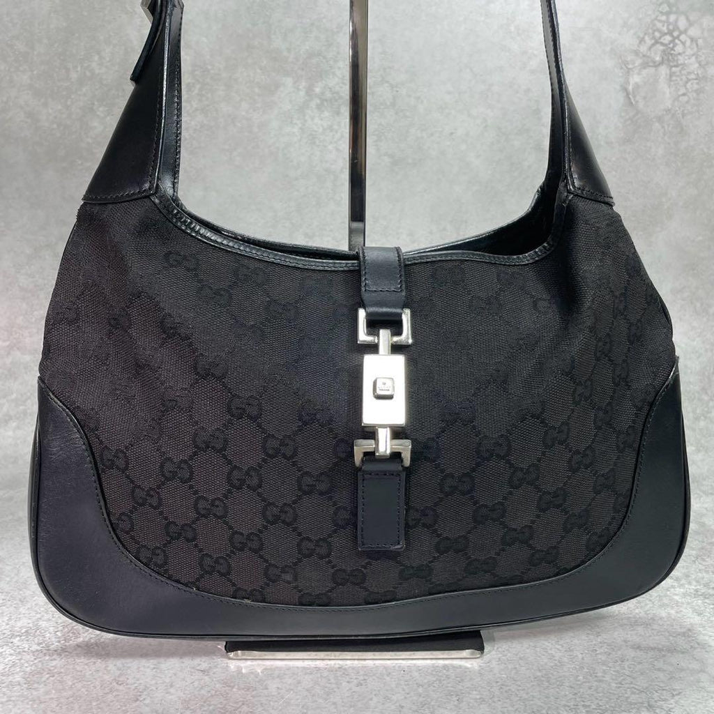 Gucci GG Shoulder Bag Jackie Black Leather — view 2