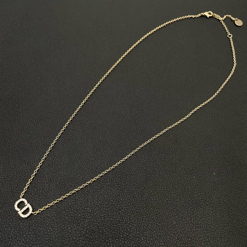 Dior CD Logo Clair de Lune Rhinestone Necklace — view 4