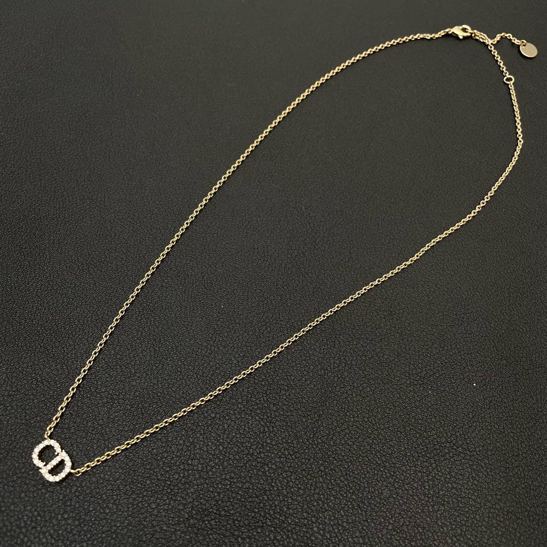 Dior CD Logo Clair de Lune Rhinestone Necklace — view 4
