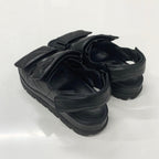 Prada Logo Padded Nappa Leather Velcro Sandals Black — view 4