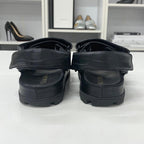 Prada Logo Padded Nappa Leather Velcro Sandals Black — view 5