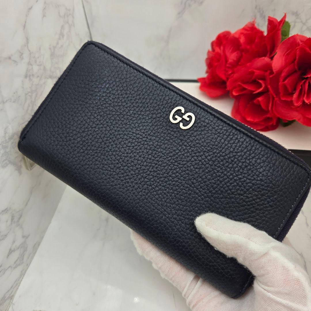 Gucci Wallet Interlocking GG Navy — view 3