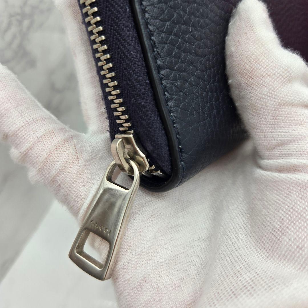 Gucci Wallet Interlocking GG Navy — view 4