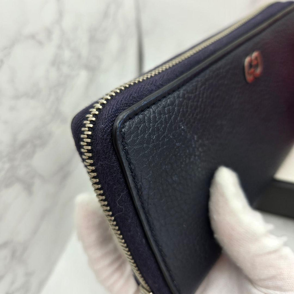 Gucci Wallet Interlocking GG Navy — view 5