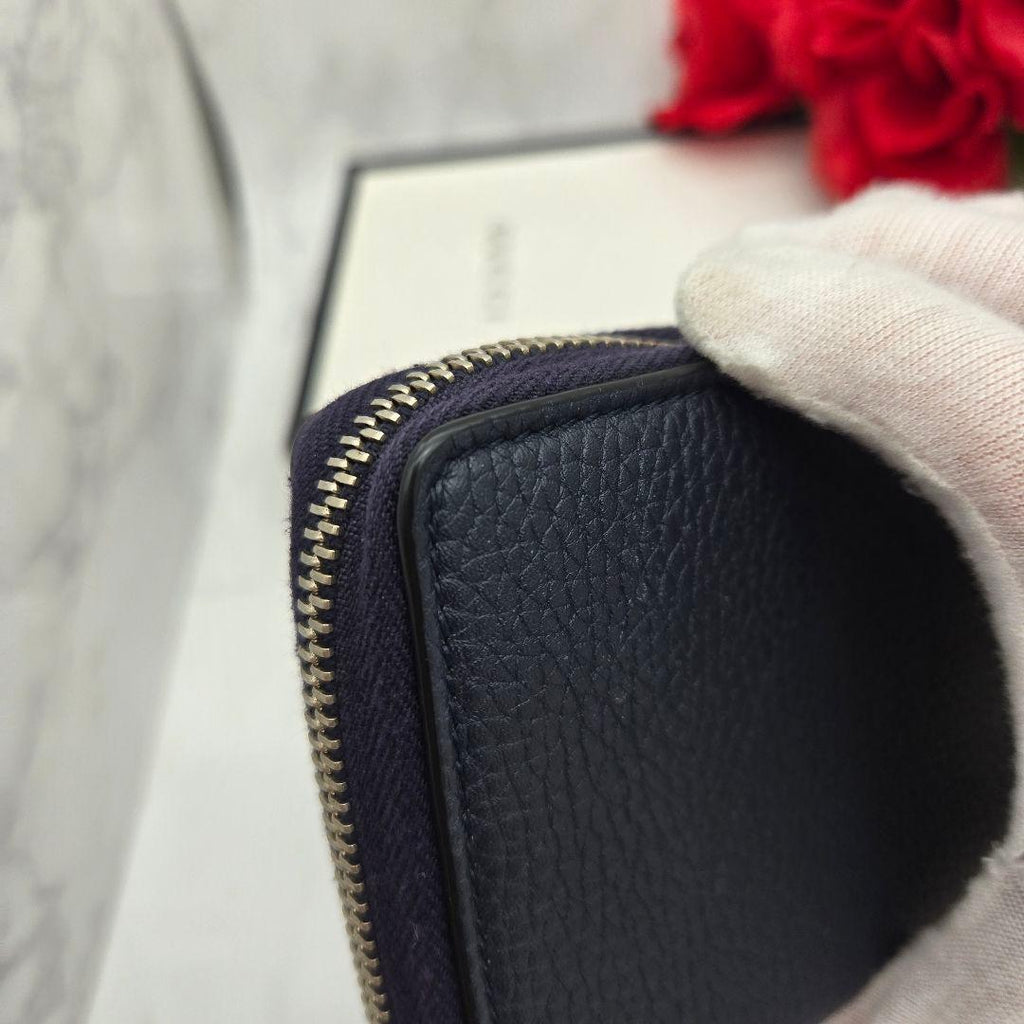 Gucci Wallet Interlocking GG Navy — view 7