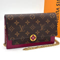 Louis Vuitton Monogram Portefeuille Flor Chain Fuchsia