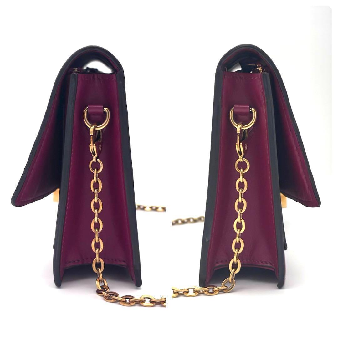 Louis Vuitton Monogram Portefeuille Flor Chain Fuchsia — view 7