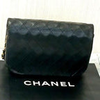 Chanel Quilted Chain Shoulder Lambskin Double Flap Black — view 2