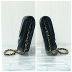 Chanel Quilted Chain Shoulder Lambskin Double Flap Black — view 3