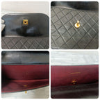Chanel Quilted Chain Shoulder Lambskin Double Flap Black — view 8