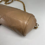Chanel Super Fringe Quilted Lamb Shoulder Bag Beige — view 8