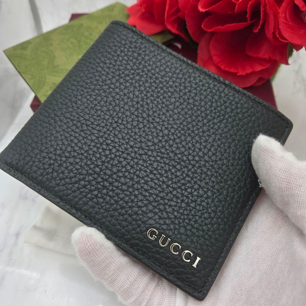 Gucci Logo Bifold Wallet Khaki Green — view 3