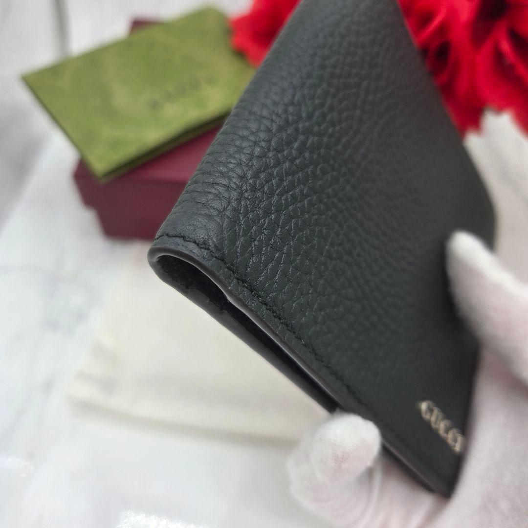 Gucci Logo Bifold Wallet Khaki Green — view 4