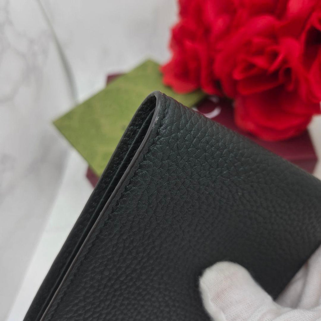 Gucci Logo Bifold Wallet Khaki Green — view 6