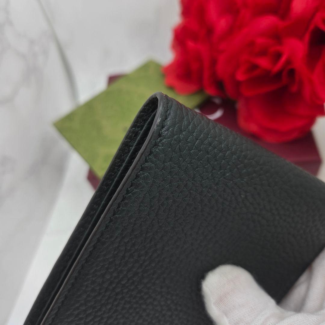 Gucci Logo Bifold Wallet Khaki Green — view 6
