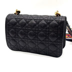 Dior Cannage Shoulder Bag Black Leather — view 2
