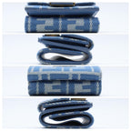 Fendi Baguette Micro Trifold Wallet Blue — view 9