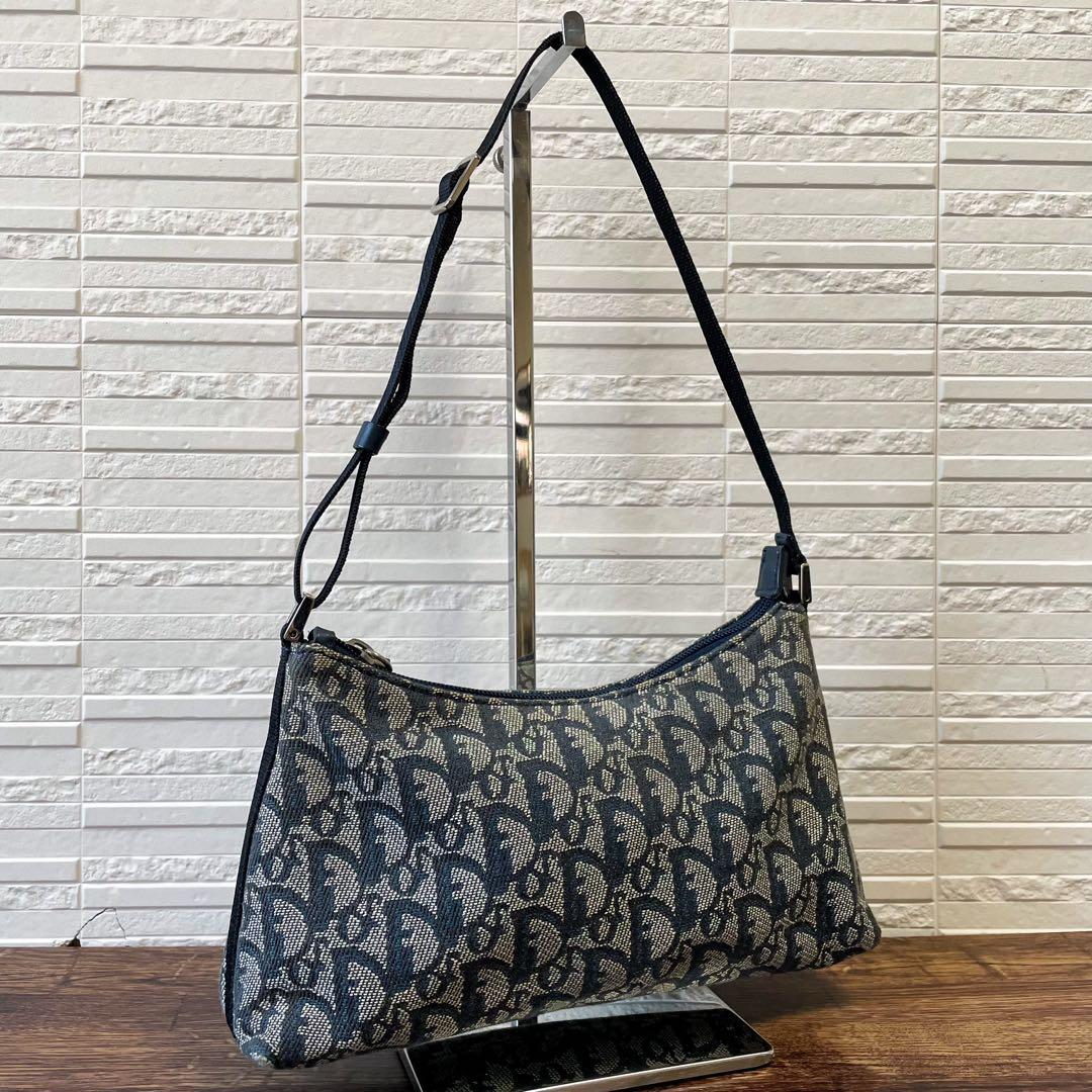 Dior Trotter Canvas Leather Shoulder Bag Pouch