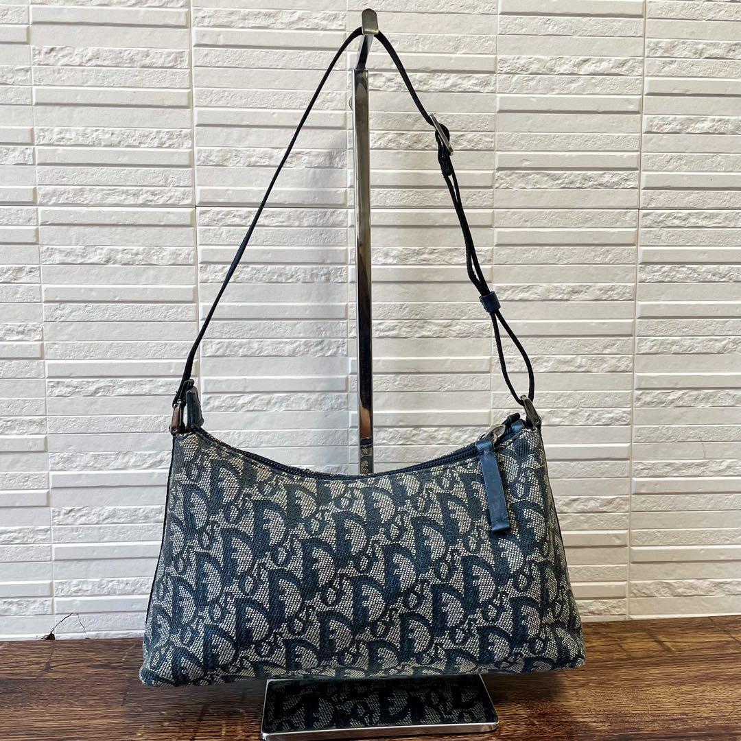 Dior Trotter Canvas Leather Shoulder Bag Pouch — view 2