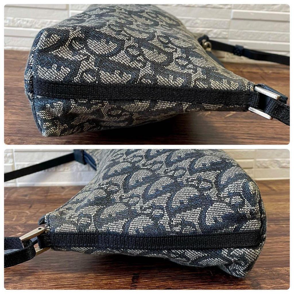 Dior Trotter Canvas Leather Shoulder Bag Pouch — view 3