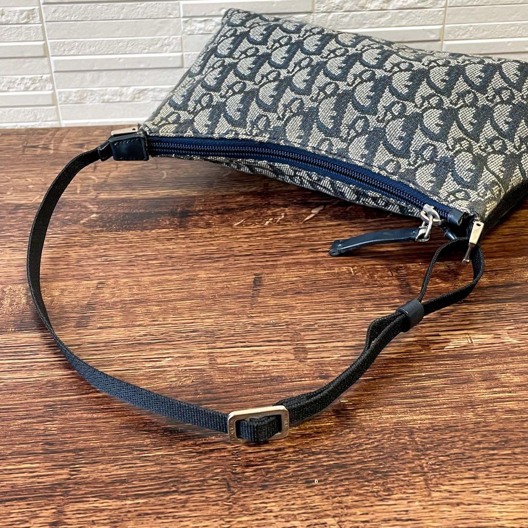Dior Trotter Canvas Leather Shoulder Bag Pouch — view 6