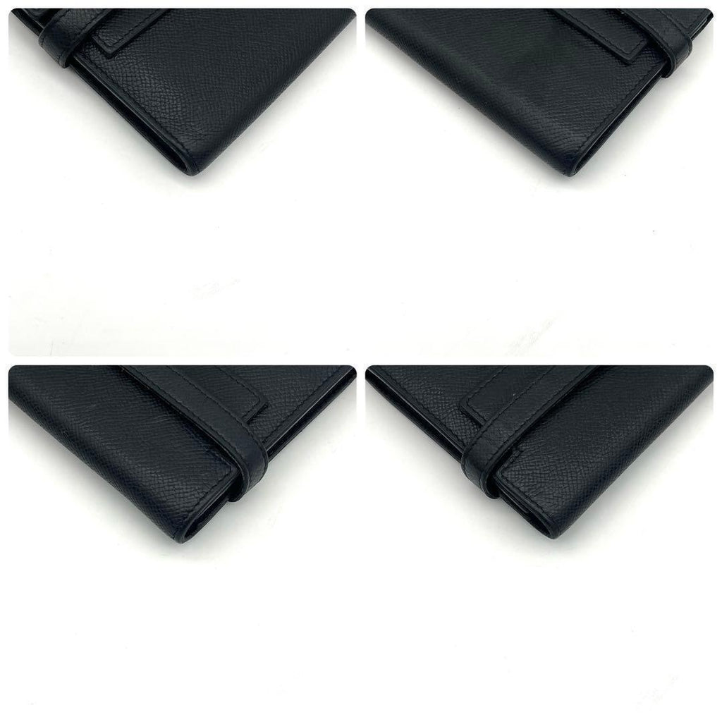 Hermes Kelly Wallet Veau Epsom Black Silver — view 8