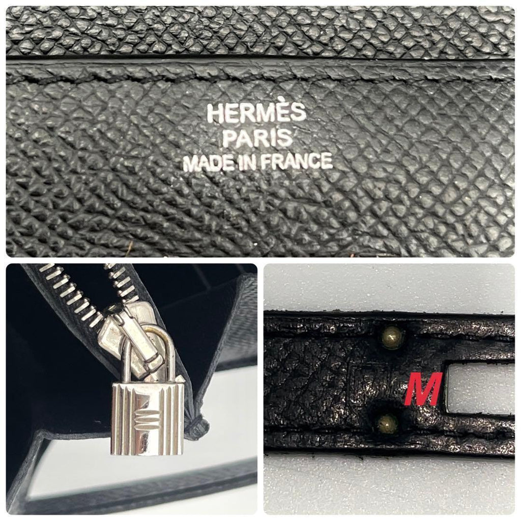 Hermes Kelly Wallet Veau Epsom Black Silver — view 9