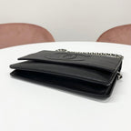 Chanel Caviar Leather CC Logo Shoulder Bag Chain Wallet — view 4