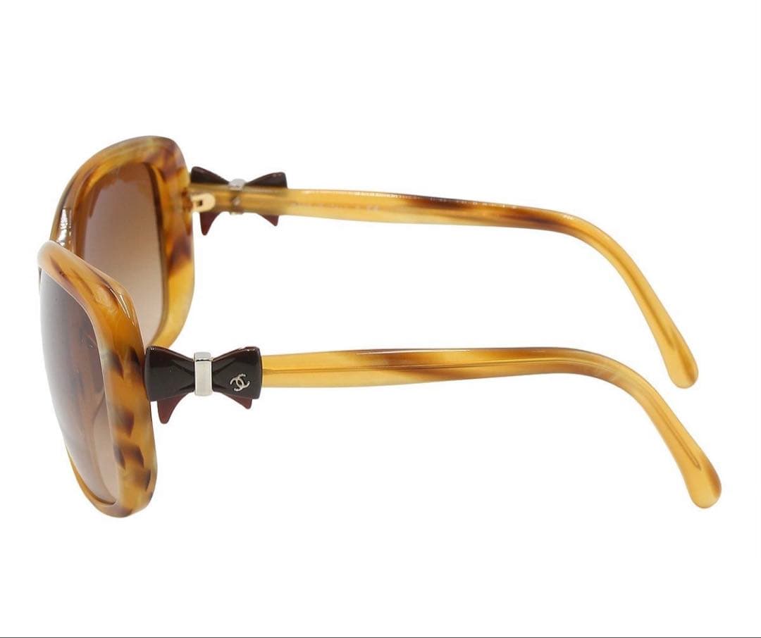 Chanel Side Ribbon Tortoiseshell Sunglasses Eyewear — view 6
