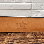 Louis Vuitton Leather Monogram Ceinture Belt Gold Brown — view 8