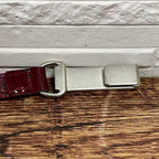 Chanel Enamel Leather Silver Buckle Belt Bordeaux — view 8