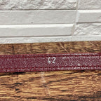 Chanel Enamel Leather Silver Buckle Belt Bordeaux — view 9