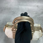 Gucci GG Boston Bag White Gold Logo Leather — view 4