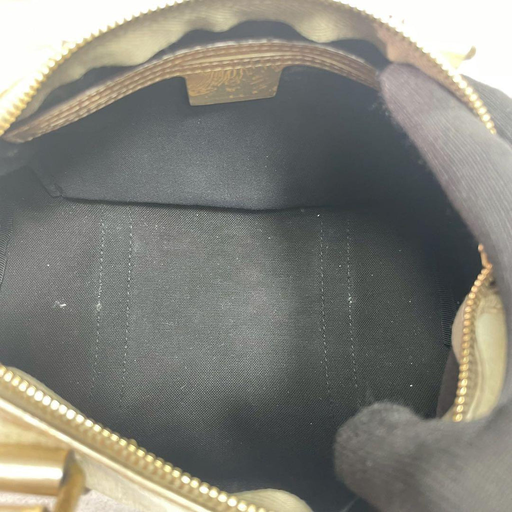 Gucci GG Boston Bag White Gold Logo Leather — view 5