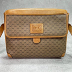Gucci GG Shoulder Bag Brown Beige Logo Leather — view 2