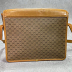 Gucci GG Shoulder Bag Brown Beige Logo Leather — view 3