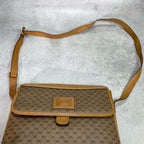 Gucci GG Shoulder Bag Brown Beige Logo Leather — view 4