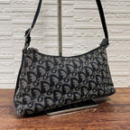 Dior Trotter Shoulder Bag Canvas Pouch Navy — view 2