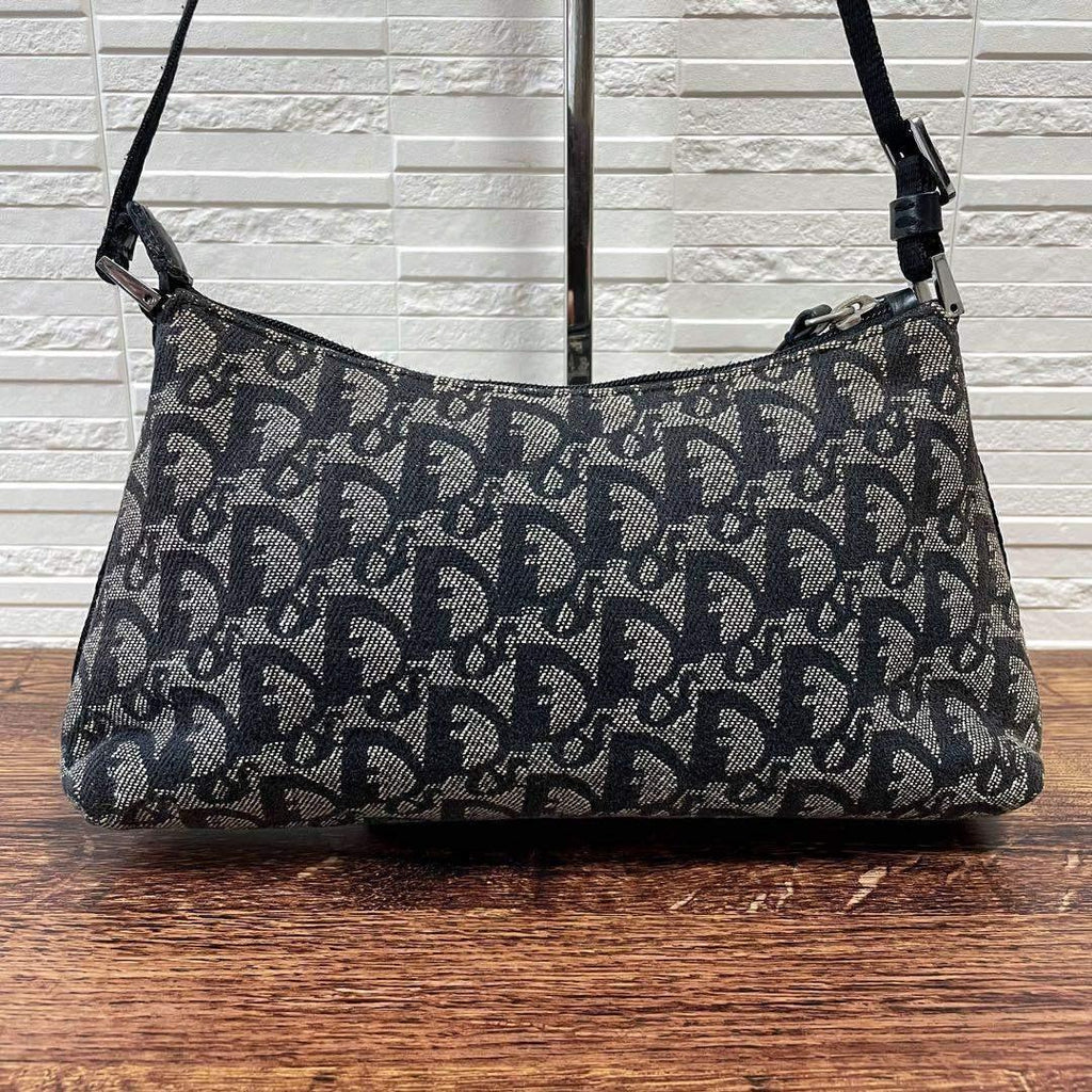 Dior Trotter Shoulder Bag Canvas Pouch Navy — view 3