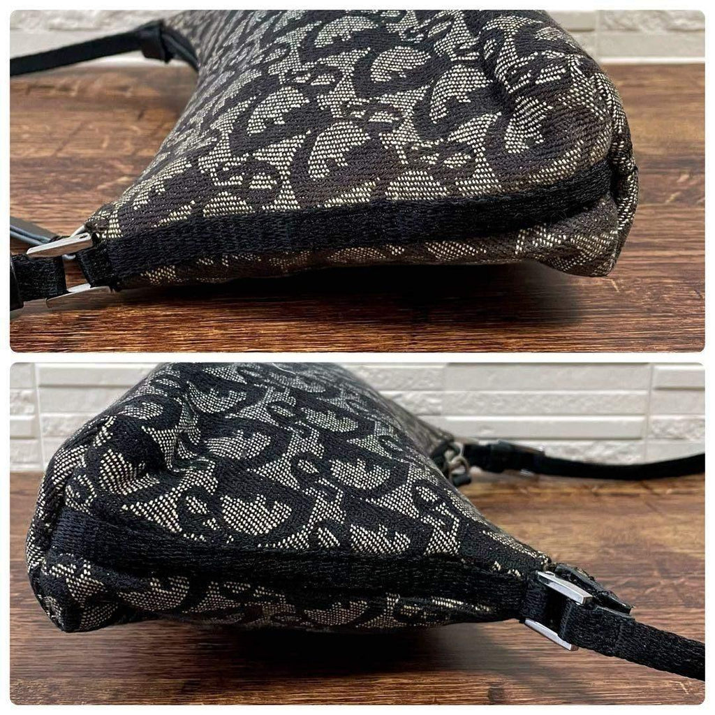 Dior Trotter Shoulder Bag Canvas Pouch Navy — view 4