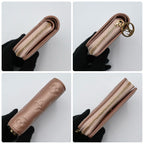 Louis Vuitton Monogram Embossed Portefeuille Lou Rose Gold Wallet — view 6
