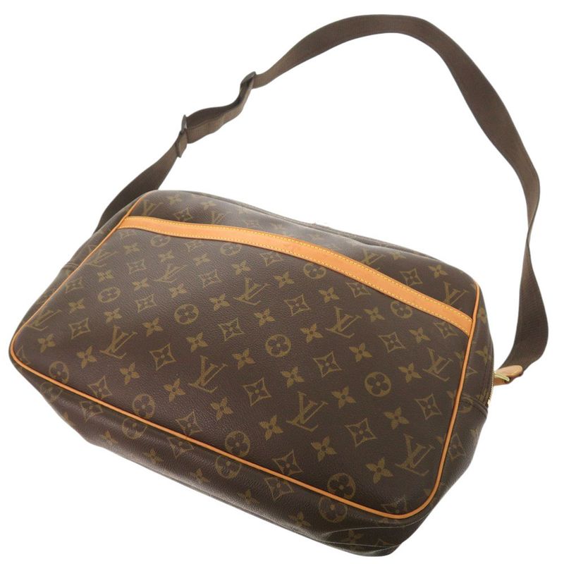Louis Vuitton Reporter GM Monogram Brown Shoulder Bag 0241 — view 5