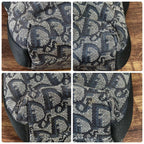 Dior Trotter Canvas Shoulder Bag All Over Pattern Large Navy — view 5