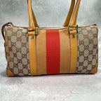 Gucci GG Sherry Line Boston Bag Beige Yellow — view 2