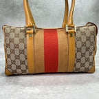 Gucci GG Sherry Line Boston Bag Beige Yellow — view 3