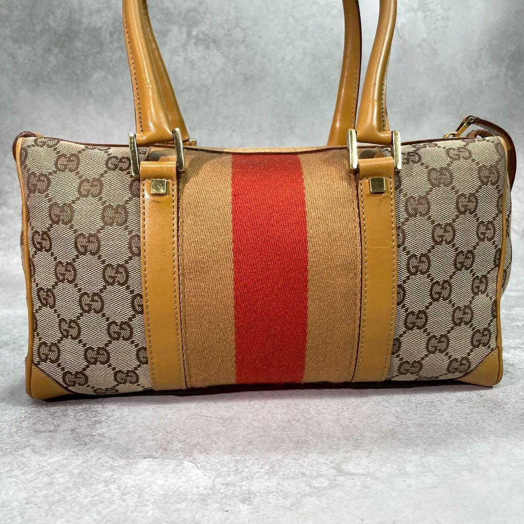 Gucci GG Sherry Line Boston Bag Beige Yellow — view 3