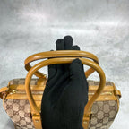 Gucci GG Sherry Line Boston Bag Beige Yellow — view 4