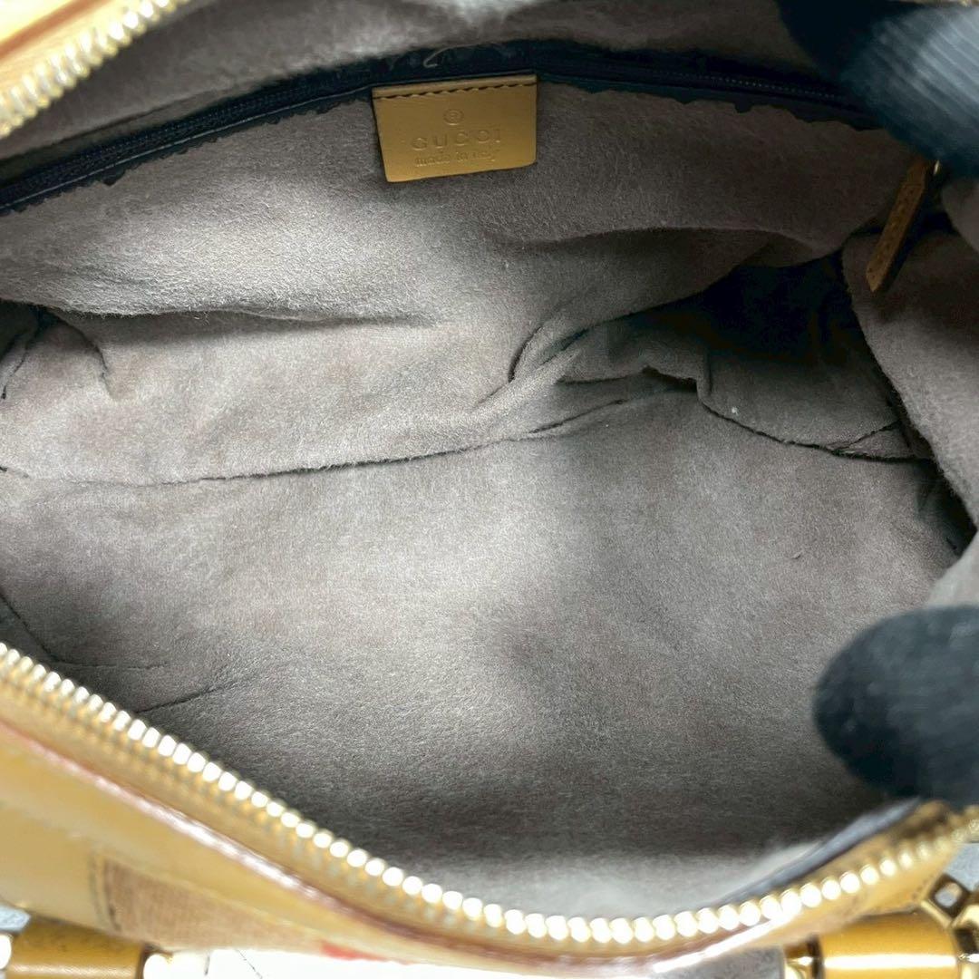 Gucci GG Sherry Line Boston Bag Beige Yellow — view 5